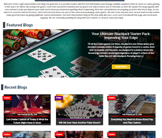 Design: Casinos online design